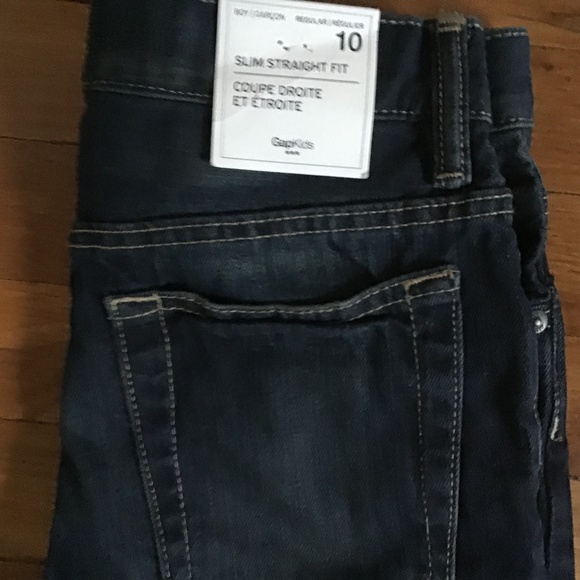 NWT GAP SLIM STRAIGHT FIT DENIM JEANS. 10 YR. - Picture 4 of 6